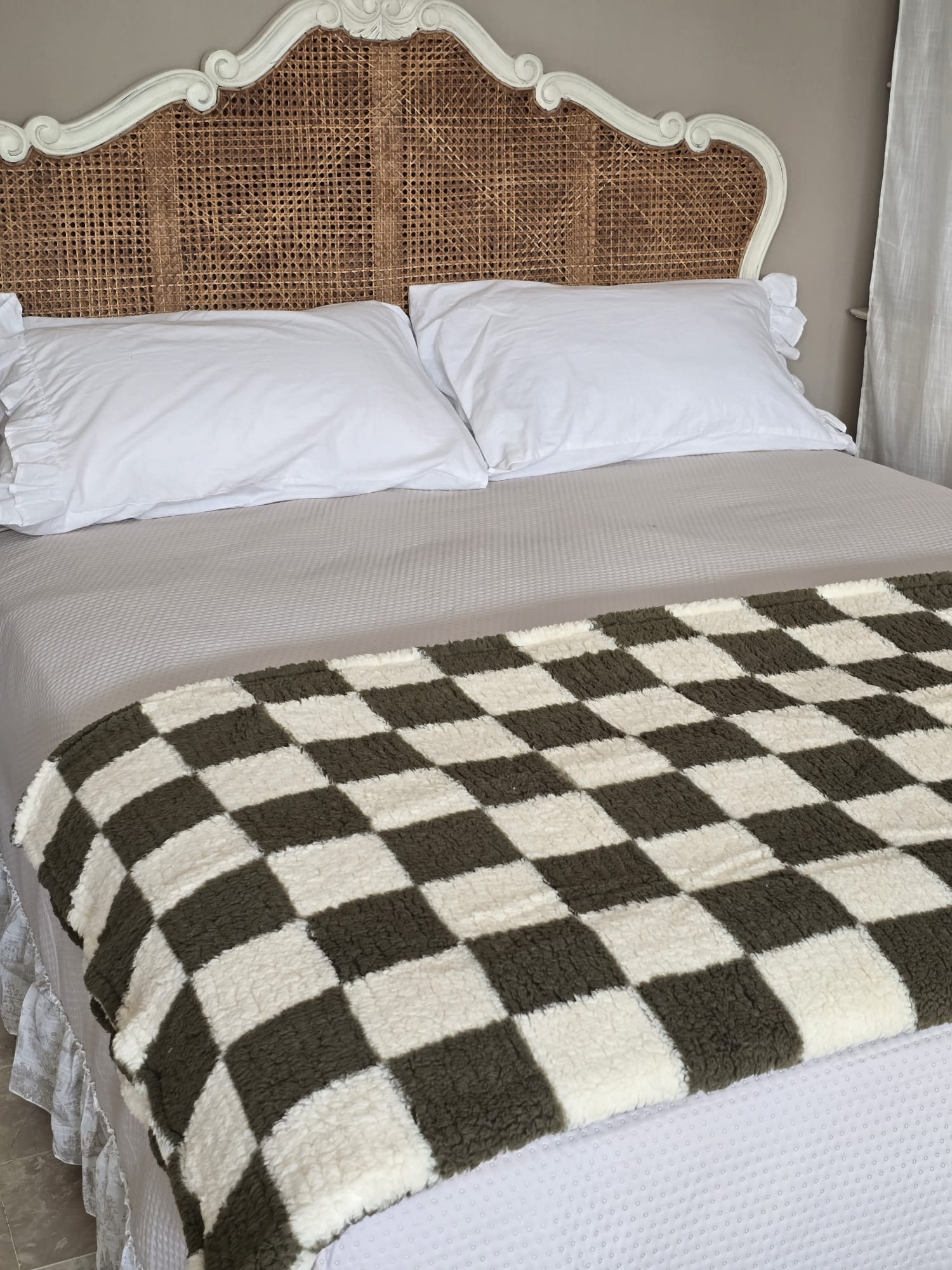 plaid sherpa- blanc mariclò