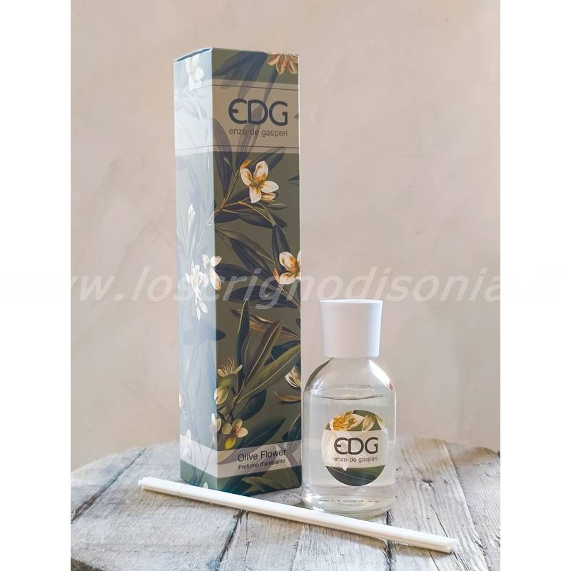 Profumatore Ambiente con Bastoncini EDG Olive Flower - 100 ml