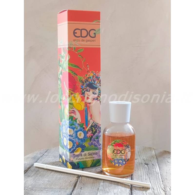 Profumatore Ambiente con Bastoncini EDG Terra di Sicilia - 100 ml