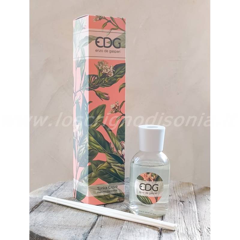 Profumatore Ambiente con Bastoncini EDG Tonka Clove - 100 ml