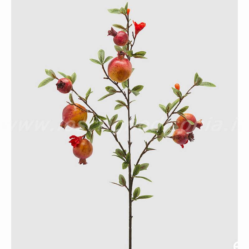 Ramo Decorativo Realistico di Melograni EDG - H 76 cm