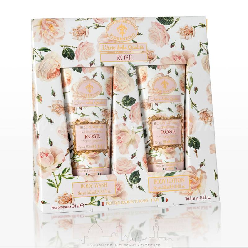Set Regalo SAF Firenze – Gel Doccia e Crema Corpo alla Rosa