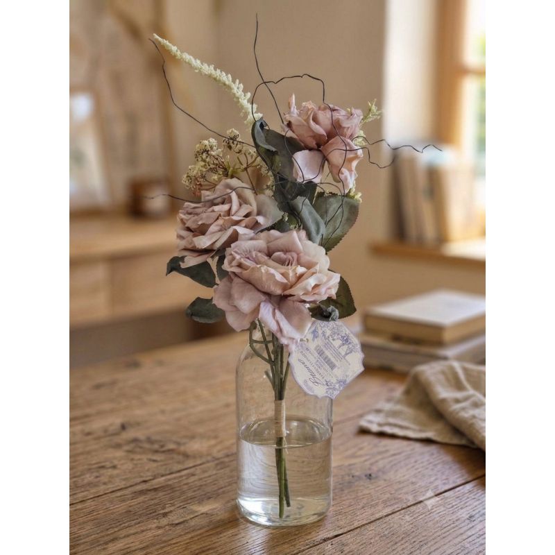 Bouquet di Rose Vintage Rosa Antico H 40 cm – Serie Florilegio Blanc Mariclò