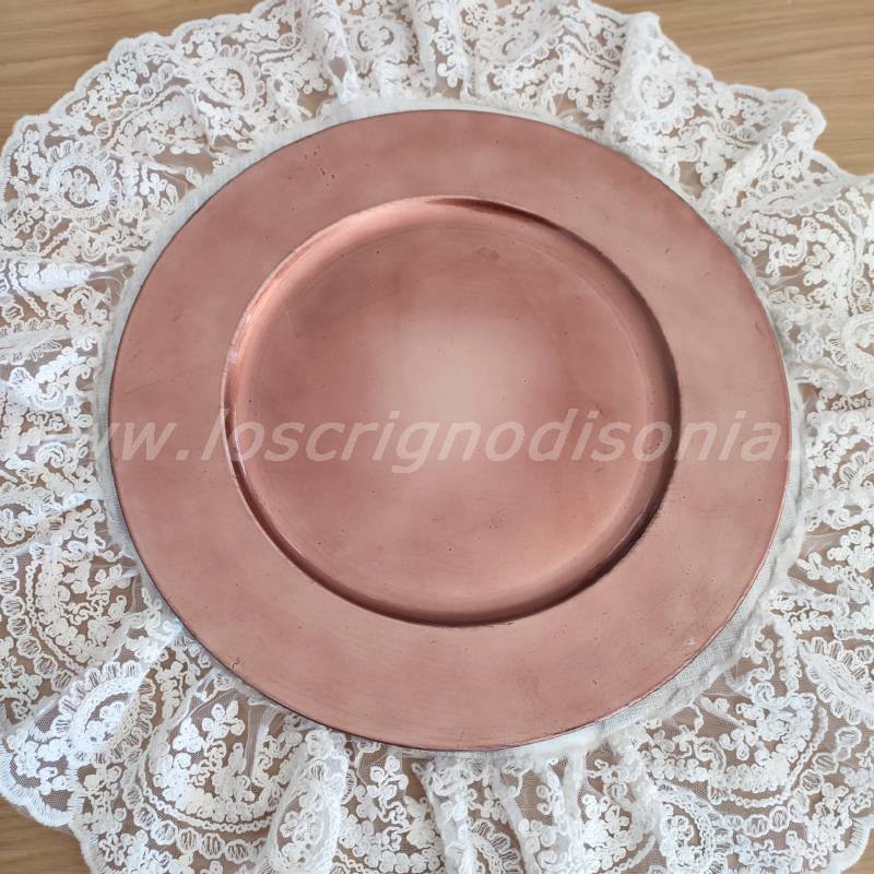 Blanc Mariclò Sottopiatto Shabby Chic Serie Concerto Variante Bronzo