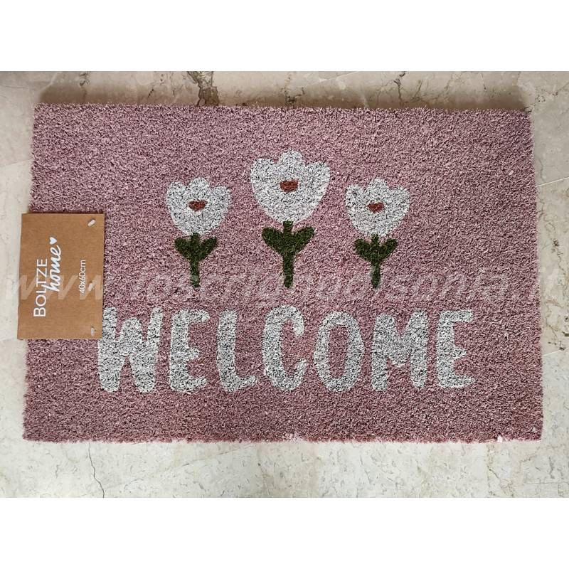 Zerbino in cocco con antiscivolo, collezione Gardenlove firmata Boltze, misura 40x60 cm. Vista dall'alto