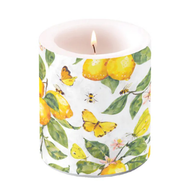 Candela Grande Ambiente 10x10 cm – Decoro Limoni