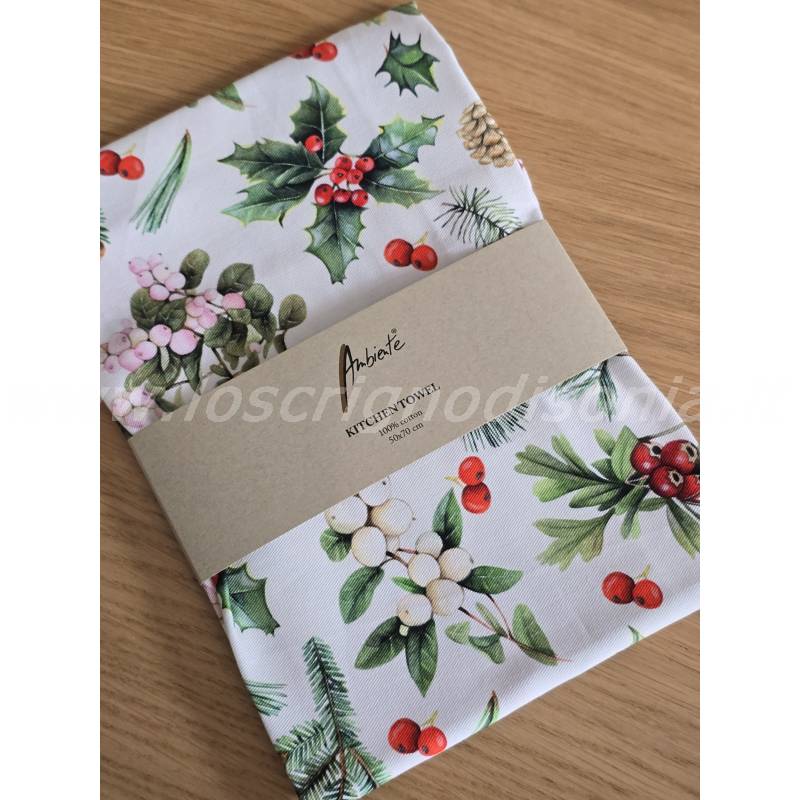 Canovaccio Natalizio in Cotone 50x70 cm Ambiente Winter Greenery