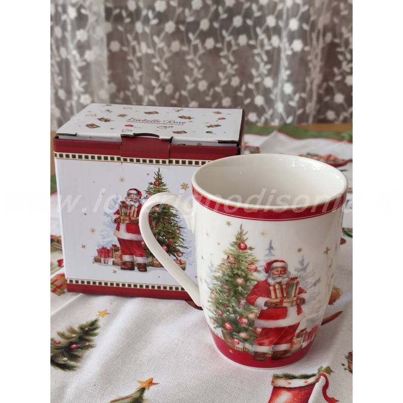Mug 360 ml in Scatola Regalo – Isabelle Rose Serie Happy Santa Decoro Babbo Natale