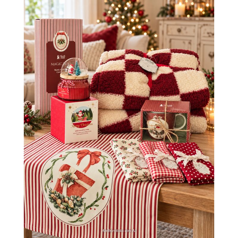 Set Promo Natale 5 Articoli Toni Rossi – Blanc Mariclò, Nuvole di Stoffa ed EDG