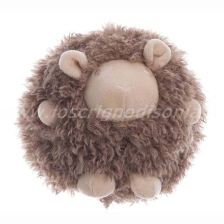 Pupazzo fermaporta a forma di riccio dal colore beige firmato Blanc Mariclò. Vista frontale