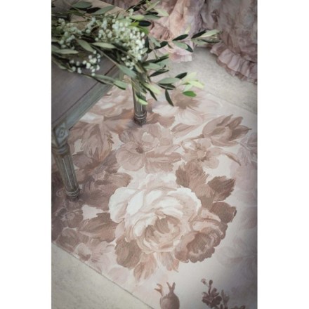Tappeto serie Affresco di Blanc Mariclò. Colore beige, stile vintage e shabby chic. Vista dall'alto
