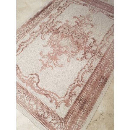 Tappeto serie Teatro di Blanc Mariclò. Colore dusty rose, dimensioni 170x240 cm. Vista dall'alto