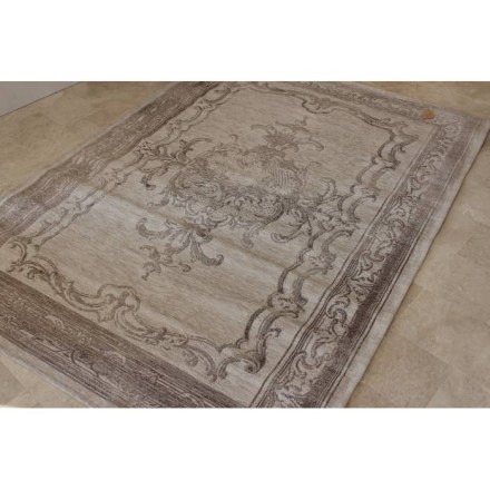 Tappeto serie Teatro di Blanc Mariclò. Colore naturale, stile vintage e shabby chic. Vista dall'alto