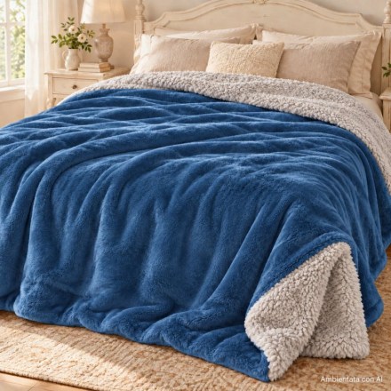 plaid-matrimoniale-sherpa-petrolio
