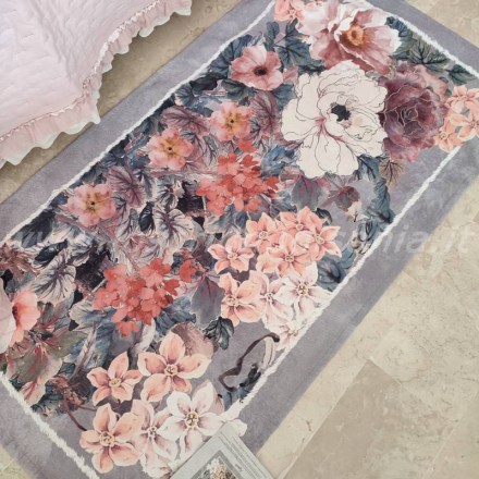 Tappeto shabby chic con stampa Kyoto della serie Emozioni D'Artista firmata By Suardi. Vista dall'alto