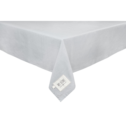 Tovaglia country chic in cotone, colore grigio, serie My Home firmata Nuvole di Stoffa. Vista angolare