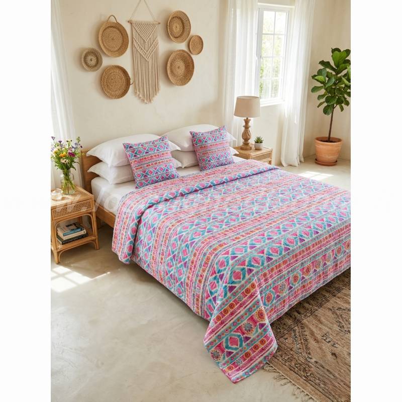 Trapuntino Matrimoniale Boho Chic Multicolor