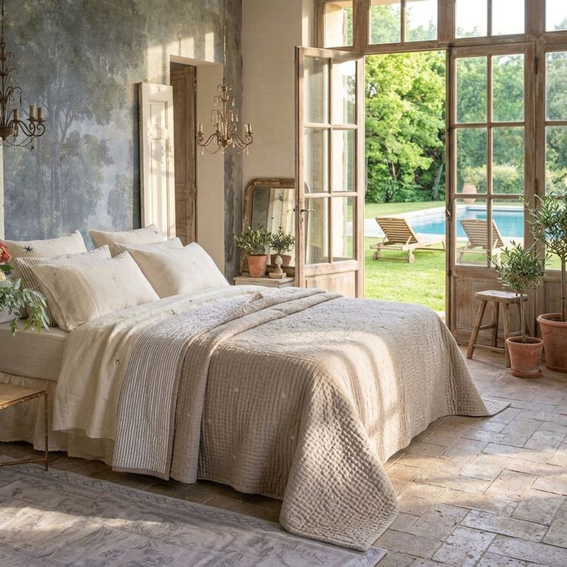 Trapuntino Matrimoniale Double Face Blanc Mariclò Versilia Collection Beige 250x250 cm